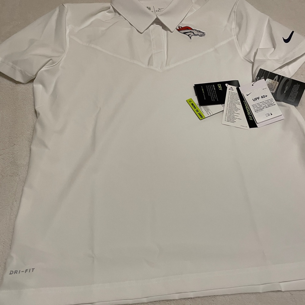 NWT Nike Denver Broncos Women’s Dri-Fit Polo Sz L